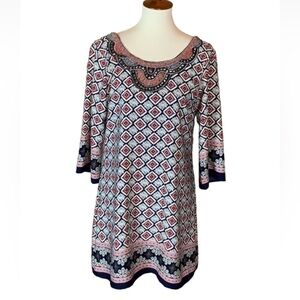 Harper mini dress with beaded / embellished neckline Size Medium NWT